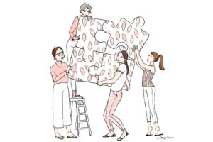 Au coeur des grottes_Groseille_Illustration_Contact partenaires Au coeur des grottes: fondation venant en aide aux femmes victimes de violence à Genève, soutenue par l'agence immobilière Désormière & Vanhalst